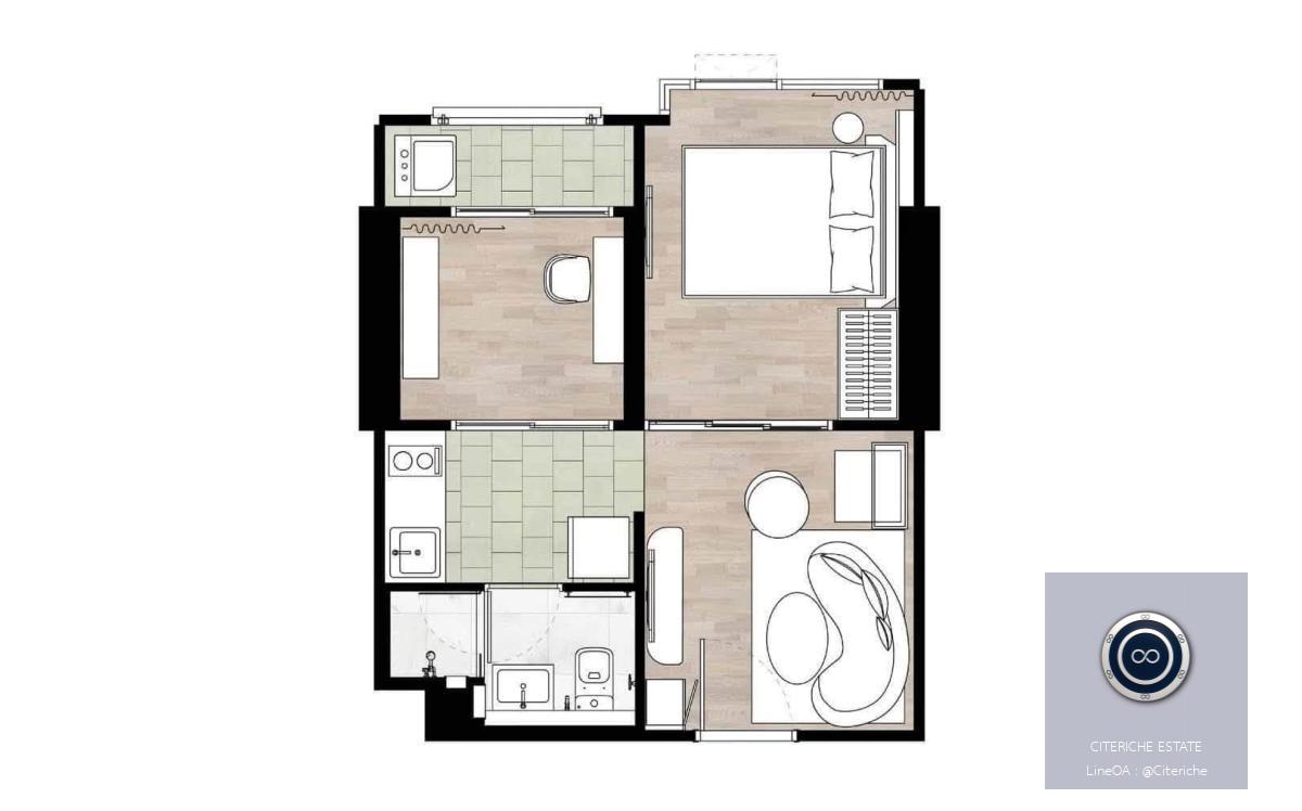 BTS Bang Bua Access | Ciela Sripatum | Luxury 1-Bedroom Condo